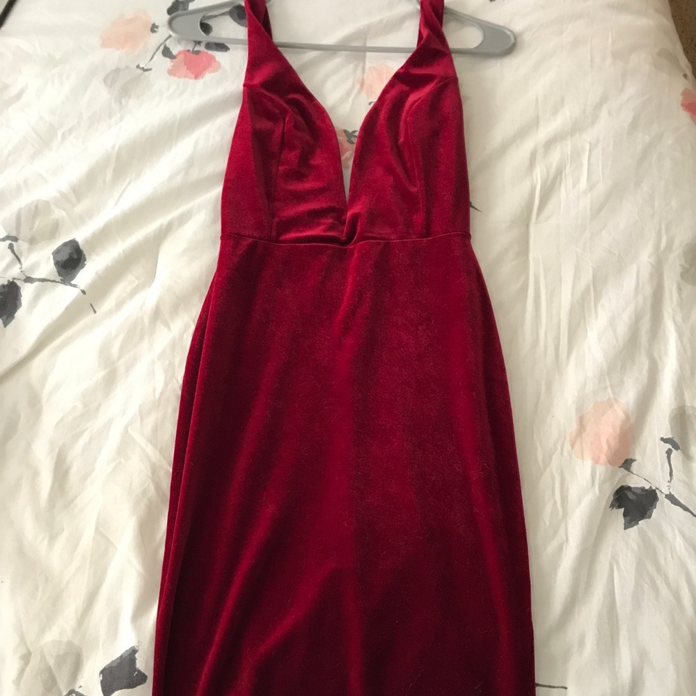 Midi velvet formal dress